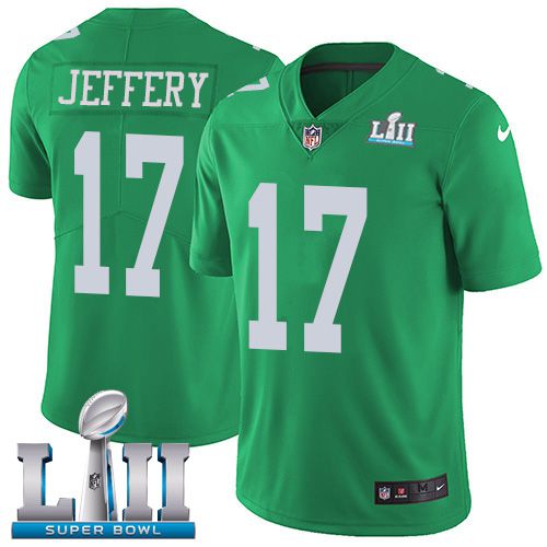 Men Philadelphia Eagles #17 Jeffery Dark green Limited 2018 Super Bowl NFL Jerseys